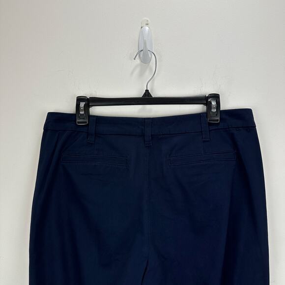 J.Crew Petite High Rise Girlfriend Chino Pant Navy Classic Preppy US 10 P NWT - Picture 11 of 13
